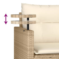 Thumbnail for 3-tlg. Garten-Sofagarnitur mit Kissen Beige Poly Rattan