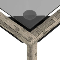 Thumbnail for 3-tlg. Garten-Sofagarnitur mit Kissen Hellgrau Poly Rattan