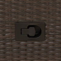 Thumbnail for Gartensessel Verstellbar mit Kissen Braun Poly Rattan