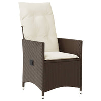 Thumbnail for Gartensessel mit Kissen 2 Stk. Verstellbar Braun Poly Rattan