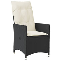 Thumbnail for 3-tlg. Bistro-Set mit Kissen Schwarz Poly Rattan