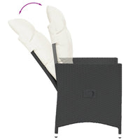Thumbnail for 3-tlg. Bistro-Set mit Kissen Schwarz Poly Rattan
