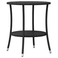 Thumbnail for 3-tlg. Bistro-Set mit Kissen Schwarz Poly Rattan