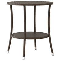 Thumbnail for 3-tlg. Bistro-Set mit Kissen Braun Poly Rattan