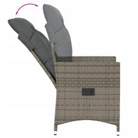 Thumbnail for 3-tlg. Bistro-Set mit Kissen Grau Poly Rattan