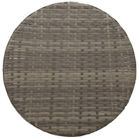 Thumbnail for 3-tlg. Bistro-Set mit Kissen Grau Poly Rattan
