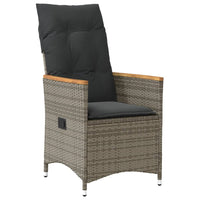 Thumbnail for 3-tlg. Bistro-Set mit Kissen Grau Poly Rattan