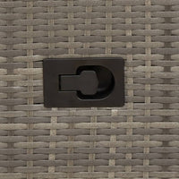 Thumbnail for 3-tlg. Bistro-Set mit Kissen Grau Poly Rattan