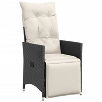 Thumbnail for 3-tlg. Bistro-Set mit Kissen Schwarz Poly Rattan