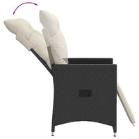 Thumbnail for 3-tlg. Bistro-Set mit Kissen Schwarz Poly Rattan