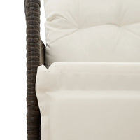 Thumbnail for 3-tlg. Bistro-Set mit Kissen Braun Poly Rattan