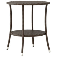 Thumbnail for 3-tlg. Bistro-Set mit Kissen Braun Poly Rattan