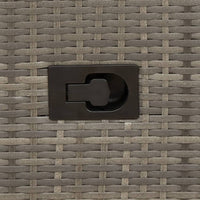 Thumbnail for 3-tlg. Bistro-Set mit Kissen Grau Poly Rattan