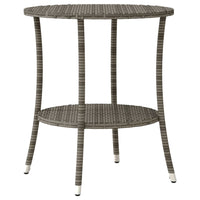 Thumbnail for 3-tlg. Bistro-Set mit Kissen Grau Poly Rattan