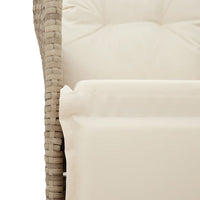 Thumbnail for 3-tlg. Bistro-Set mit Kissen Beige Poly Rattan