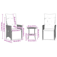 Thumbnail for 3-tlg. Bistro-Set mit Kissen Beige Poly Rattan