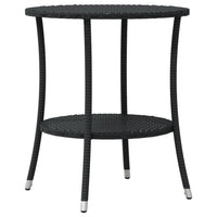 Thumbnail for 3-tlg. Bistro-Set mit Kissen Schwarz Poly Rattan