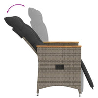 Thumbnail for 3-tlg. Bistro-Set mit Kissen Grau Poly Rattan