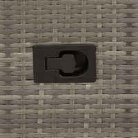 Thumbnail for Gartensofa 2-Sitzer Verstellbar mit Tisch Grau Poly Rattan