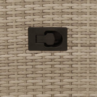 Thumbnail for Gartensofa 2-Sitzer Verstellbar mit Tisch Beige Poly Rattan