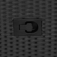 Thumbnail for Gartensofa 2-Sitzer Verstellbar mit Tisch Schwarz Poly Rattan