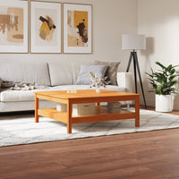 Thumbnail for Couchtisch Wachsbraun 100x100x40 cm Massivholz Kiefer