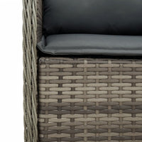 Thumbnail for 5-tlg. Garten-Essgruppe mit Kissen Grau Poly Rattan