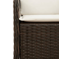 Thumbnail for 9-tlg. Garten-Essgruppe mit Kissen Braun Poly Rattan