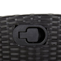 Thumbnail for 7-tlg. Garten-Essgruppe mit Kissen Schwarz Poly Rattan