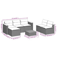 Thumbnail for 5-tlg. Garten-Sofagarnitur mit Kissen Beige Poly Rattan Akazie