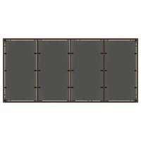 Thumbnail for Gartentisch mit Glasplatte Braun 190x90x75 cm Poly Rattan