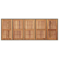 Thumbnail for Gartentisch mit Akazienholz-Platte Grau 240x90x75cm Poly Rattan