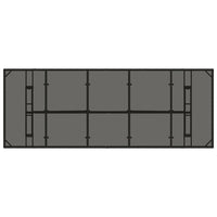Thumbnail for Gartentisch mit Glasplatte Schwarz 240x90x75 cm Poly Rattan