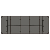 Thumbnail for Gartentisch mit Glasplatte Braun 240x90x75 cm Poly Rattan