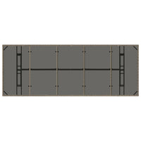 Thumbnail for Gartentisch mit Glasplatte Grau 240x90x75 cm Poly Rattan