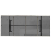 Thumbnail for Gartentisch mit Glasplatte Grau 190x80x75 cm Poly Rattan