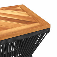 Thumbnail for Couchtisch mit Drahtgestell Schwarz 38x38x38 cm Akazienholz