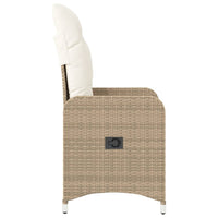 Thumbnail for Gartensessel mit Kissen 2 Stk. Verstellbar Beige Poly Rattan