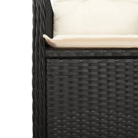 Thumbnail for Outdoor-Lehnstühle 2 Stk. mit Tisch Schwarz Poly-Rattan