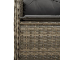 Thumbnail for Outdoor-Lehnstühle 2 Stk. mit Tisch Grau Poly Rattan