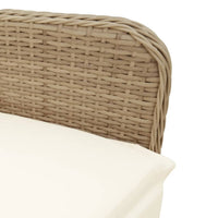 Thumbnail for Gartensessel mit Kissen Verstellbar Beige Poly Rattan