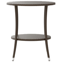 Thumbnail for Outdoor-Lehnstühle 2 Stk. mit Tisch Braun Poly Rattan