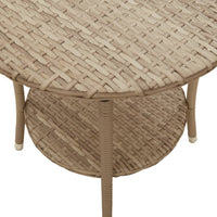 Thumbnail for Gartensessel 2 Stk. Verstellbar mit Tisch Beige Poly Rattan