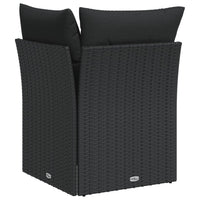Thumbnail for Garten-Ecksofa mit Kissen Schwarz Poly Rattan