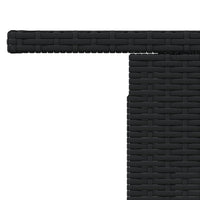 Thumbnail for Gartentisch mit Glasplatte Schwarz 100x55x73 cm Poly Rattan