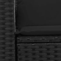 Thumbnail for Gartensofa mit Kissen 2-Sitzer Schwarz Poly Rattan