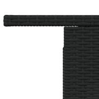 Thumbnail for Gartentisch Schwarz 100x55x73 cm Poly Rattan und Akazienholz
