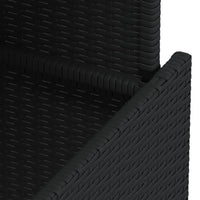 Thumbnail for Gartentisch Schwarz 100x55x73 cm Poly Rattan und Akazienholz