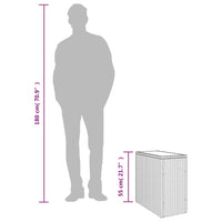 Thumbnail for Garten-Beistelltisch mit Glasplatte Schwarz 58x27,5x55cm Rattan