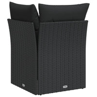 Thumbnail for Garten-Ecksofa mit Kissen Schwarz Poly Rattan